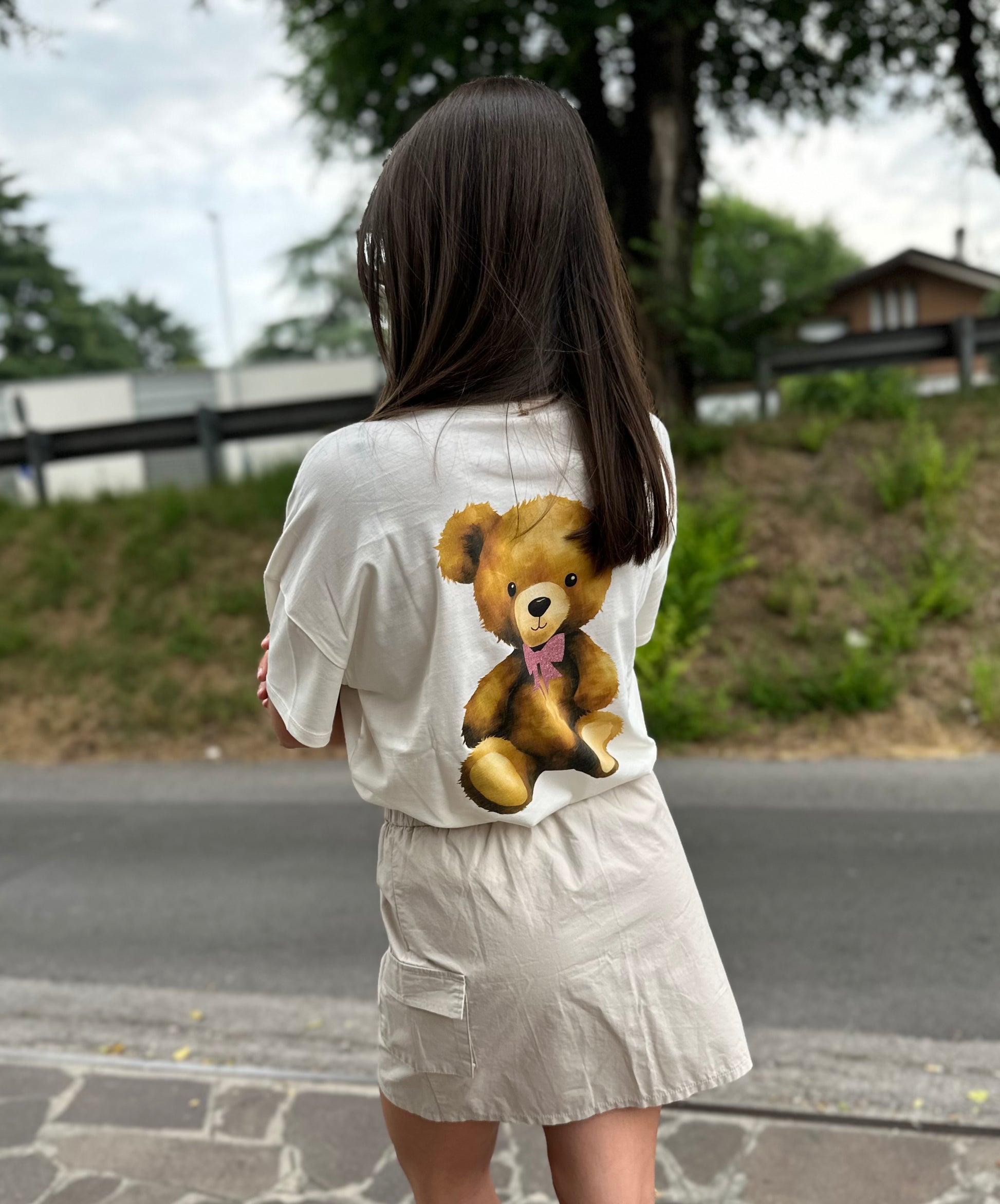 T-shirt Teddy rosa