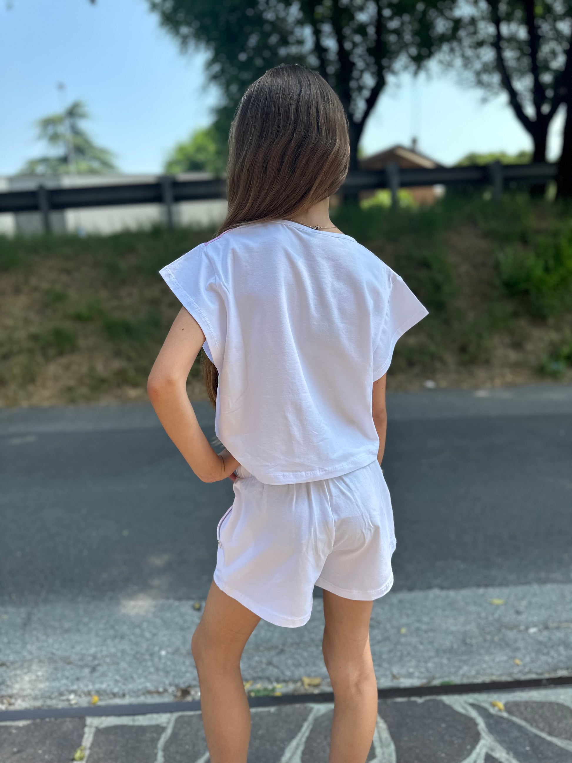 T-Shirt spray rosa