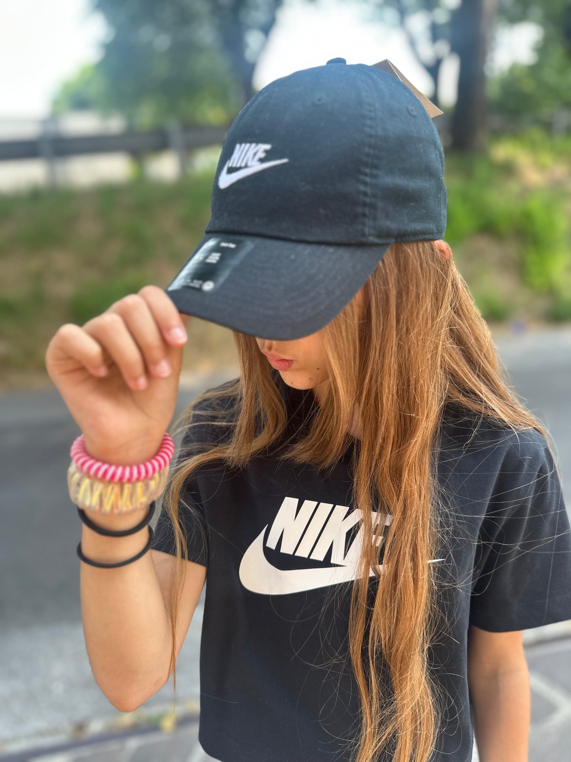 T-Shirt nera crop